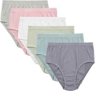KNITLORD Cotton Brief Panties (6-Pack)