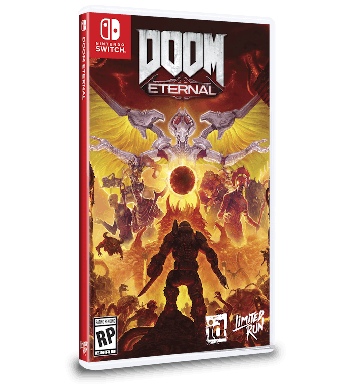 The physical edition of DOOM Eternal for Nintendo Switch