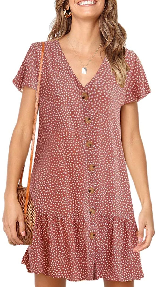 Imysty Button Down Mini Dress