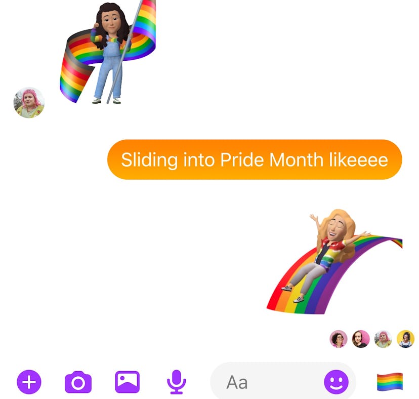 How to get Instagram and Facebook Messenger Pride 2022 chat effects.