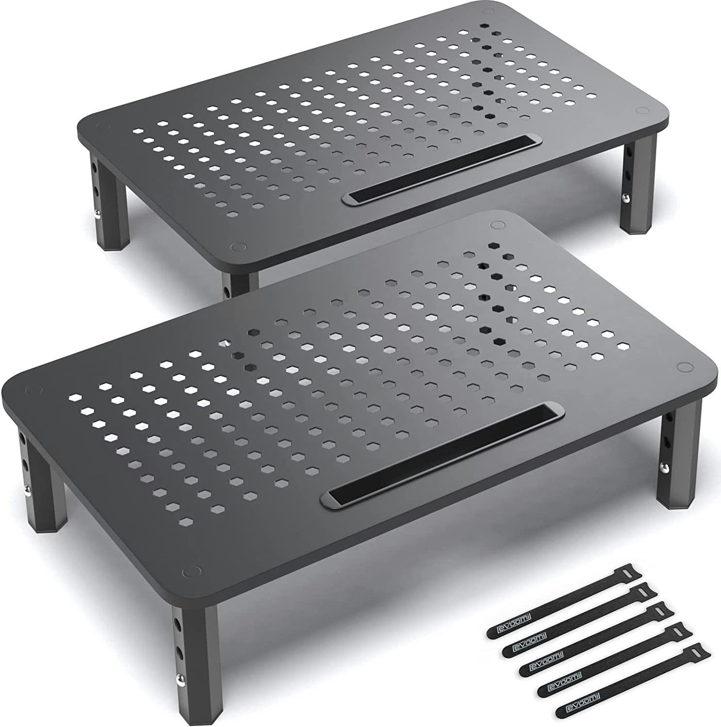 EVOOMI Monitor Stand Riser (2 Pack)
