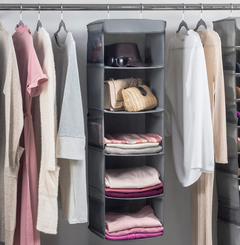 Zober 5 Shelf Hanging Closet Organizer Space Saver
