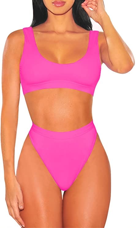 Pink Queen High Waisted Cheeky Bikini