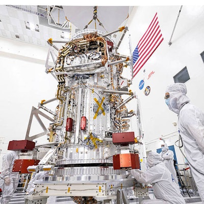 Body of Europa Clipper spacecraft made by NASA