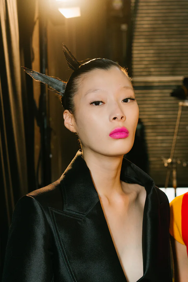 y2k spiky updos at christopher john rogers 2022