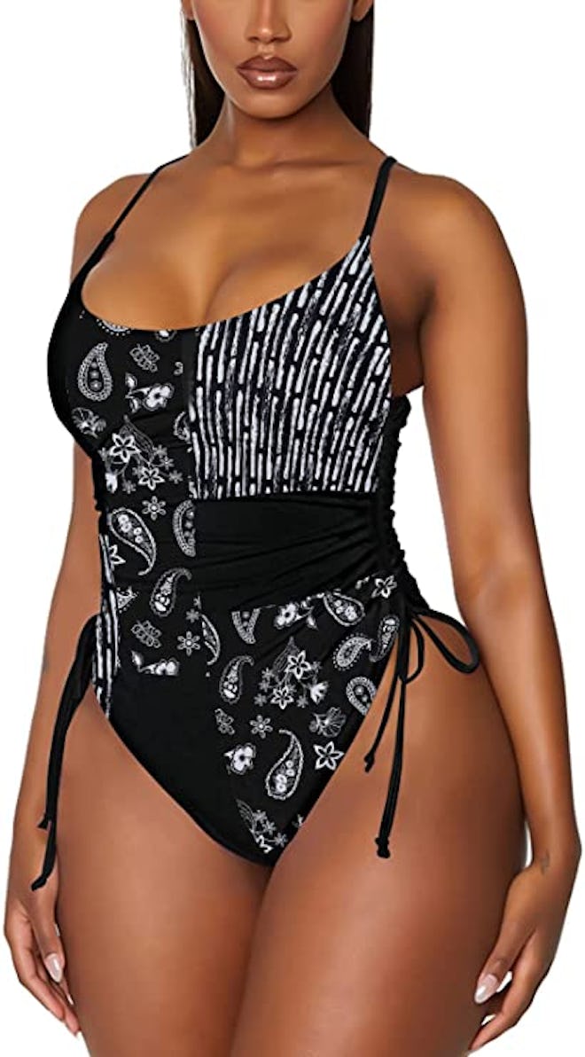 Viottiset Ruched High-Cut Swimsuit 