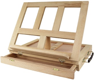 Greenco Beech-Wood Portable Art Desk Easel