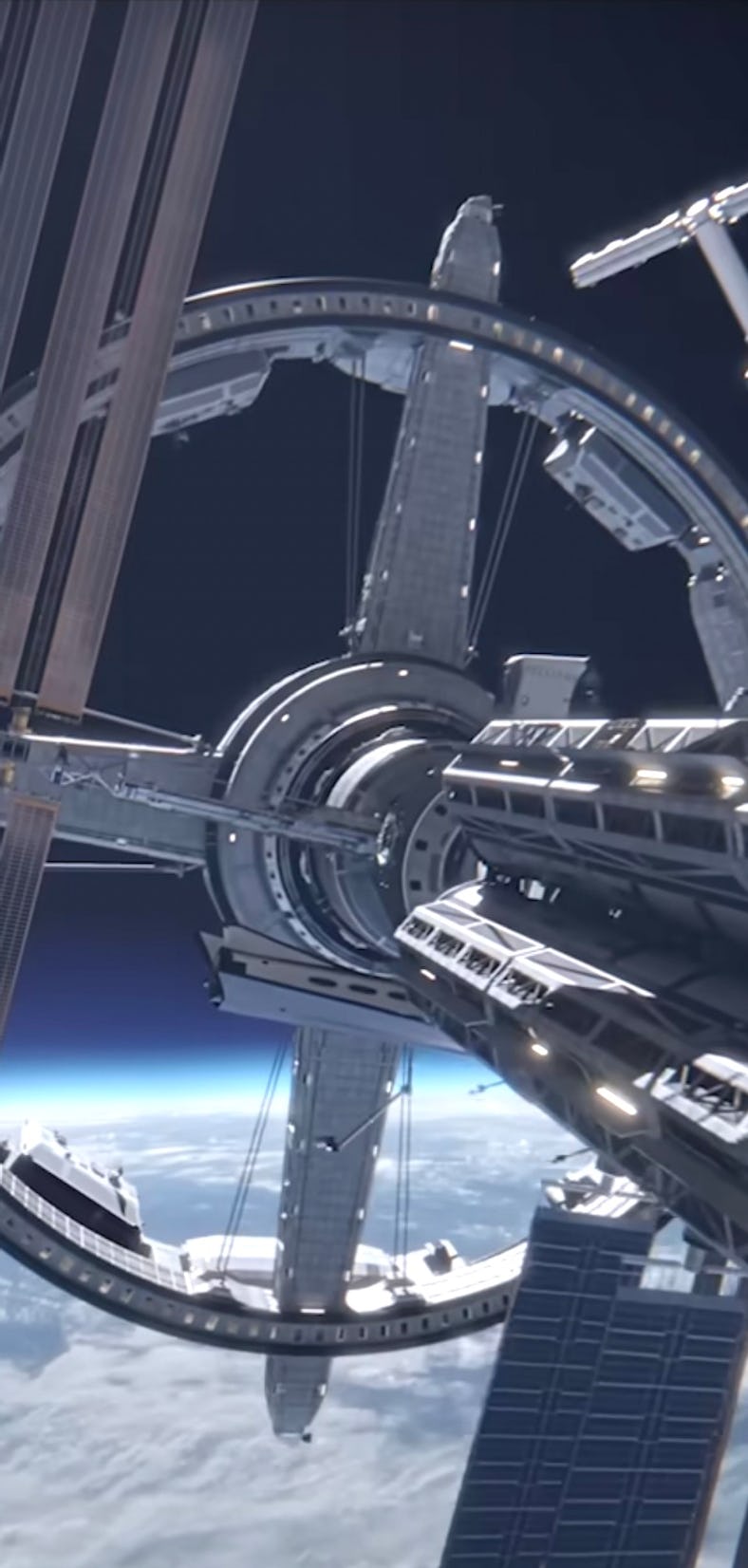 A satellite in space