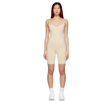 Live the Process off-white Corset playsuit