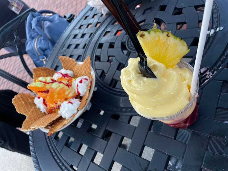 The Dole Whip nachos and Dole Whip sangria are part of the ranking of the Dole Whip treats at Disney...