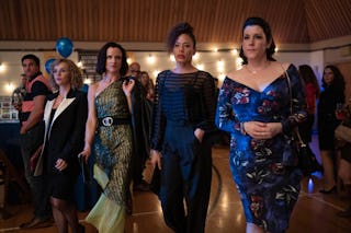 Christina Ricci as Misty, Juliette Lewis as Natalie, Tawny Cypress as Taissa, and Melanie Lynskey as...