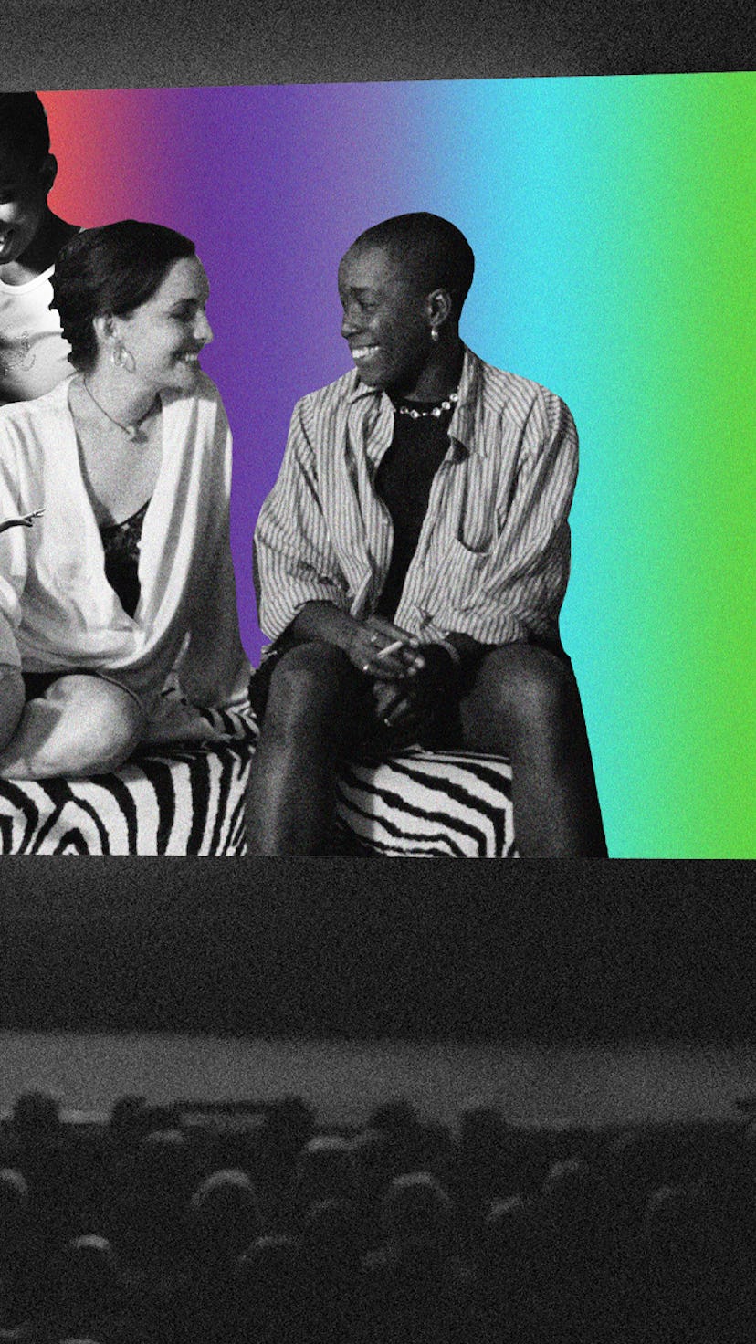 A collage of scenes from black lesbian movies