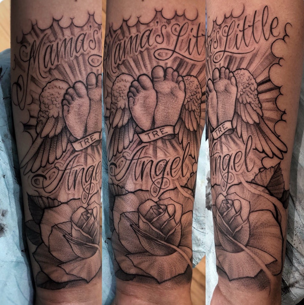 Memorial to mom tattoo