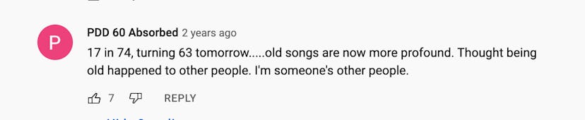 Youtube comments on Jackson Brownes song Fountain of Sorrow.