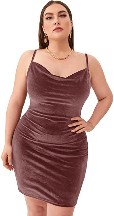 SOLY HUX Cowl Neck Mini Dress