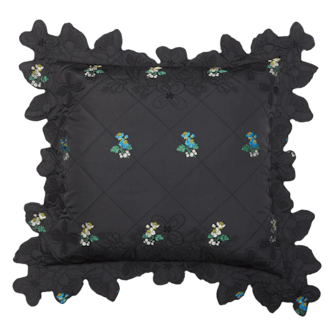 Kosta Floral Embroidered Quilted Pillowcase