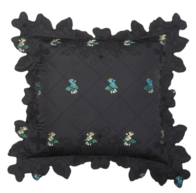 Kosta Floral Embroidered Quilted Pillowcase