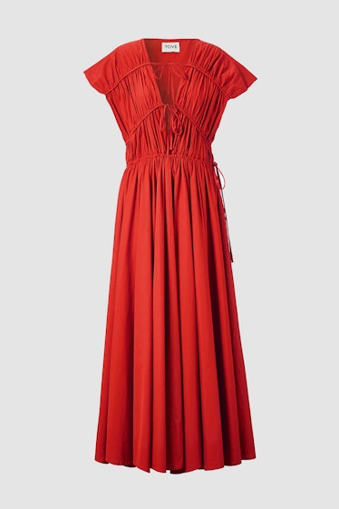 Eloise Dress Organic Cotton Red