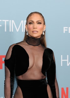 Jennifer Lopez at the premiere of her new documentary, Halftime