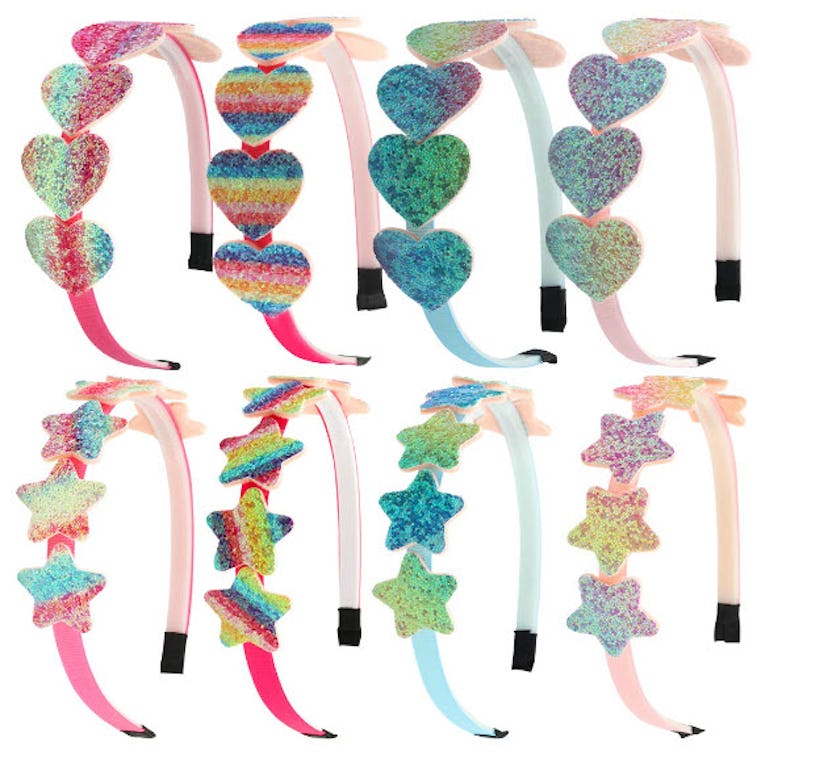  XIMA Glitter Heart Headbands