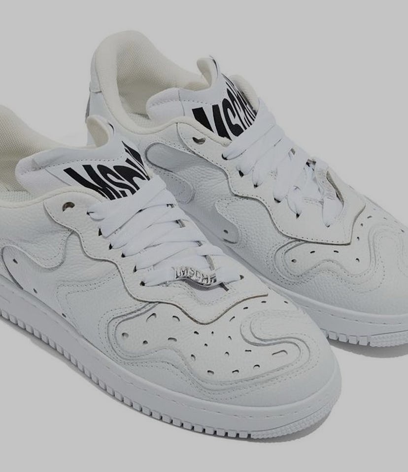 MSCHF's Super Normal Sneaker looks similar to Nike's Air Force 1 sneaker.