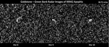 faint radar sightings of an asteroid