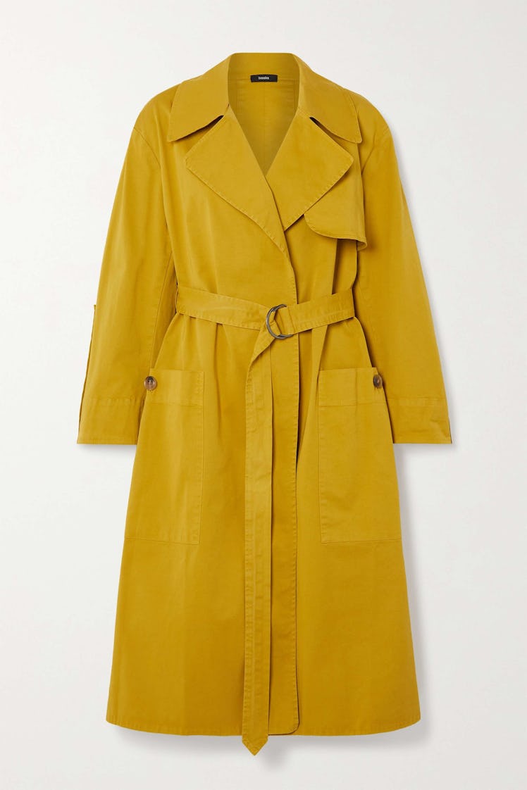 bassike trench coat yellow