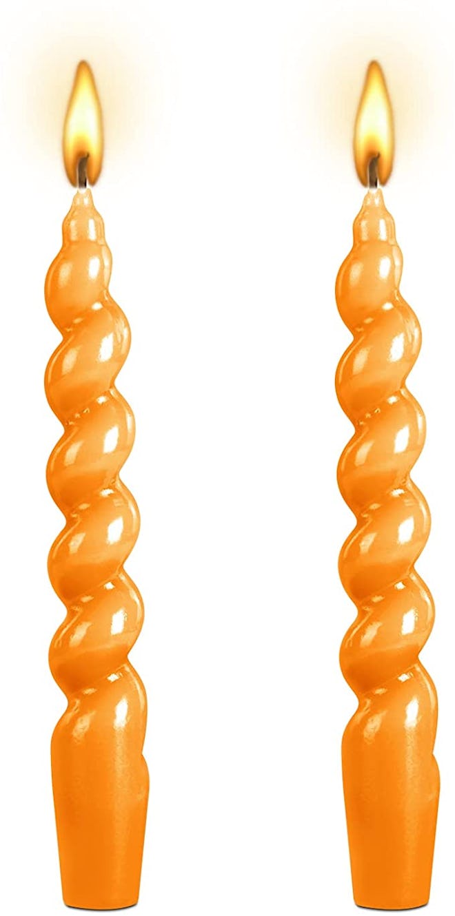 Kandelo Orange Dinner Candles (2-Pack)