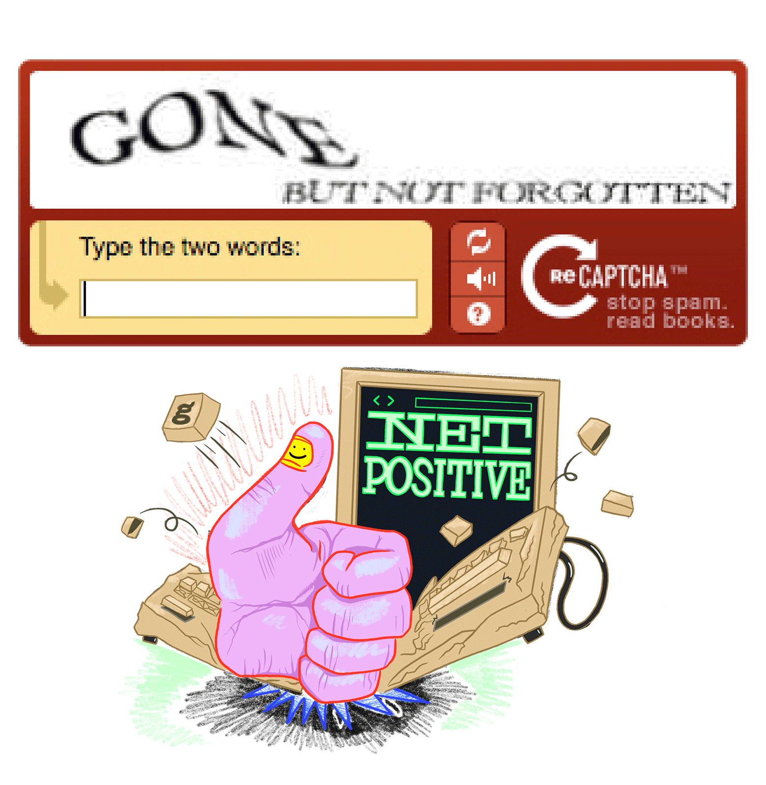 Net positive logo next to captcha.