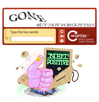 Net positive logo next to captcha.
