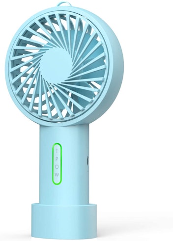 icy blue handheld fan from IPOW