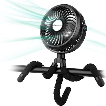 Amacool Rechargeable Rotatable Tripod Portable Fan With 3 Speeds Keep Cool