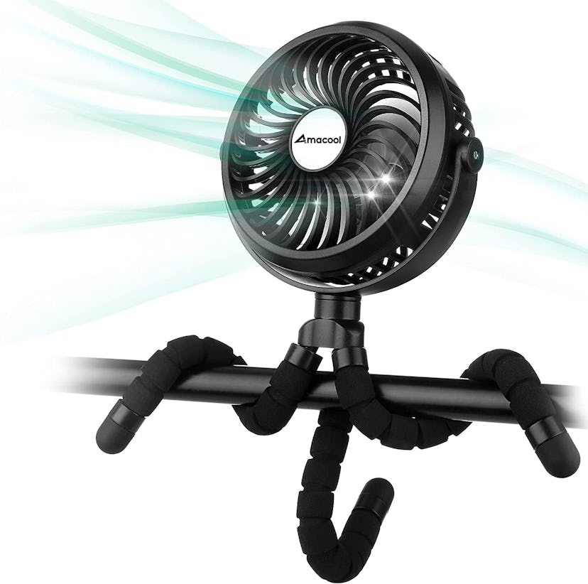 Amacool Rechargeable Rotatable Tripod Portable Fan With 3 Speeds Keep Cool