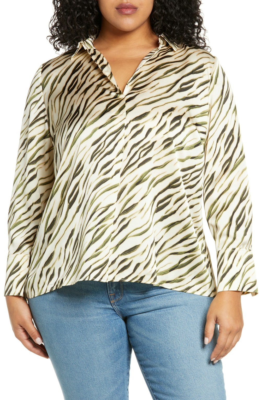 Zebra Satin Blouse