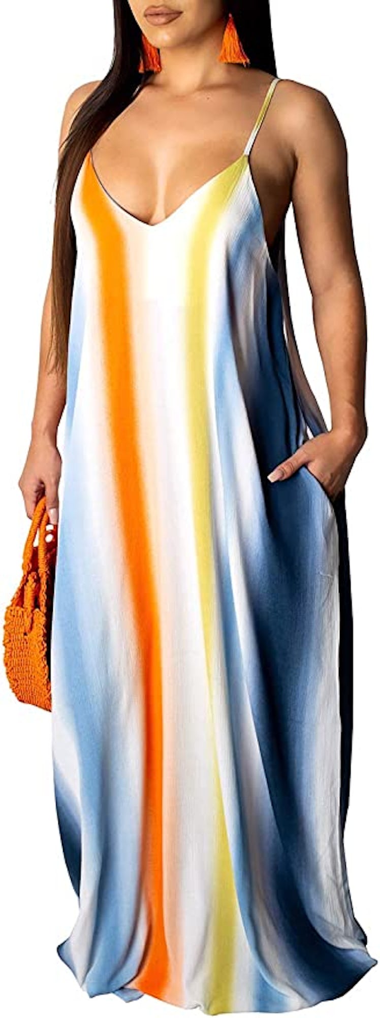 HannahZone Sleeveless Maxi Dress With Pockets is a long summer dress for 2022