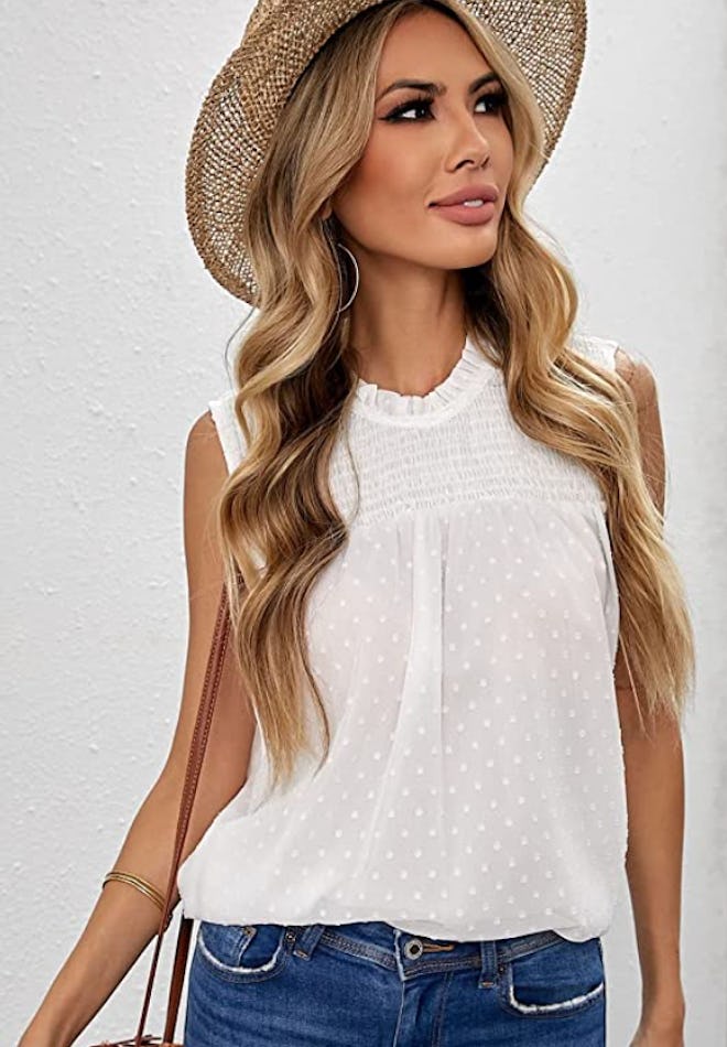 Paitluc Sleeveless Dot Blouse