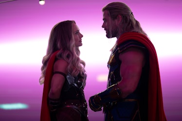 Natalie Portman and Chris Hemsworth in Thor: Love and Thunder