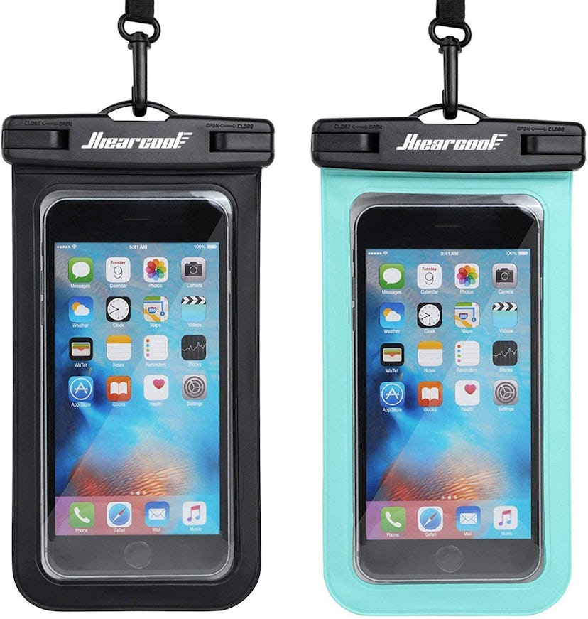 2 waterproof phone lanyards side by side