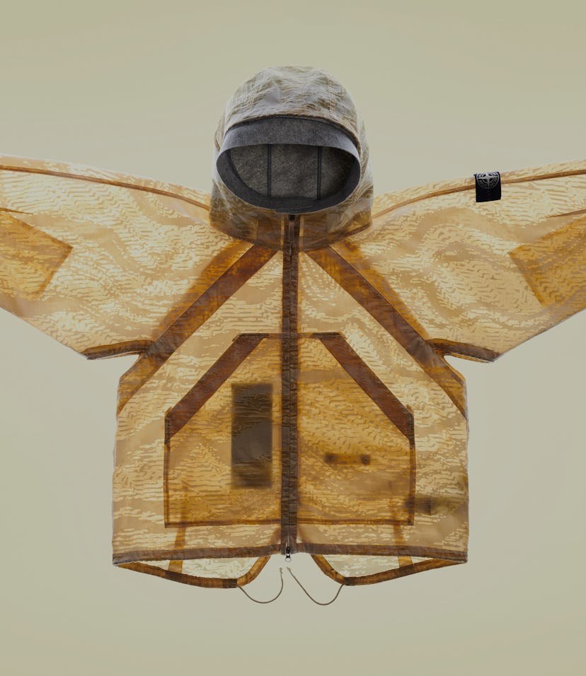 Stone Island Prototype Research Series 06 Dévoré With Kevlar Core Parka