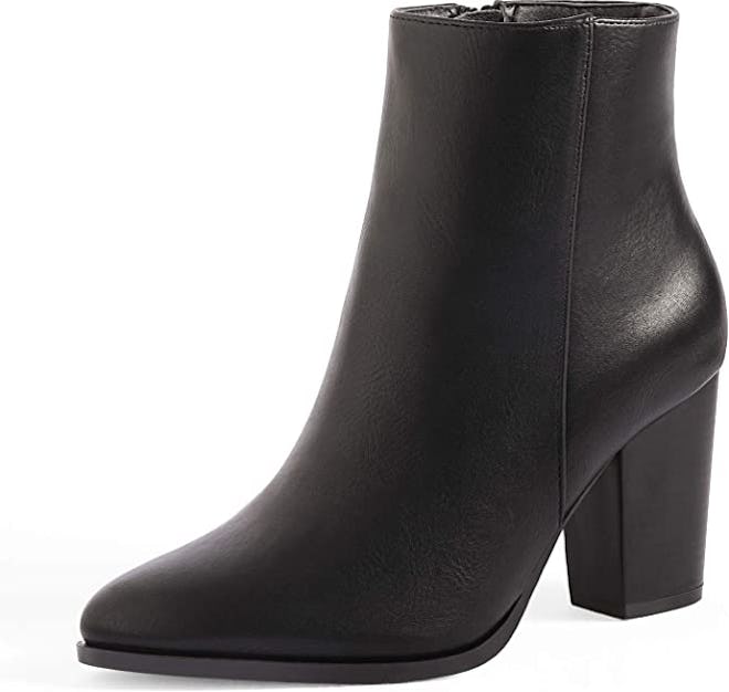 DREAM PAIRS Chunky Block Heel Ankle Booties