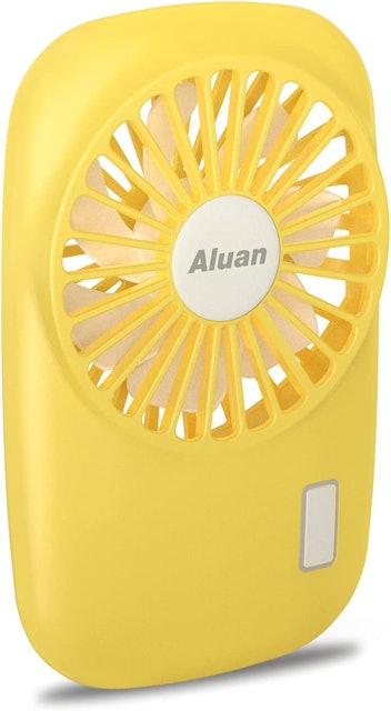 Aluan Handheld Rechargeable 3-Speed Fan With Stand Keep Cool Battery Operated