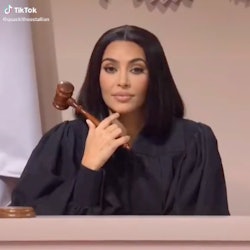 Kim Kardashian on Saturday Night Live saying, "Ew, that is so cringe. Guilty."