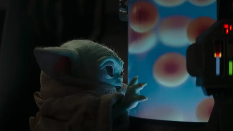 Baby Yoga eats the Frog Lady's eggs, which is part of the garnish and what's in Disney's 'Star Wars'...