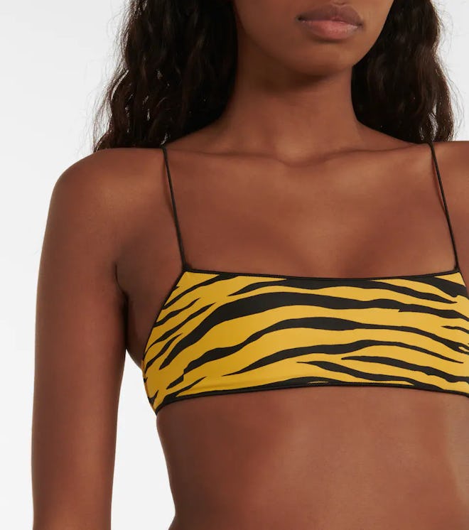 Tropic of C The C Zebra-Print Bikini Top