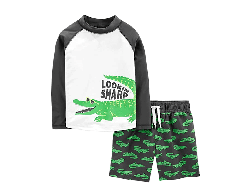 Simple Joys by Carter's 2-Piece Swimsuit Trunk and Rashguard