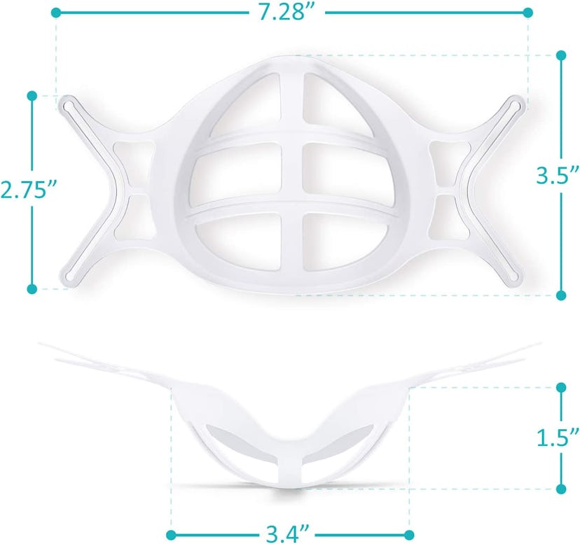 3-d mask bracket with dimensions shown