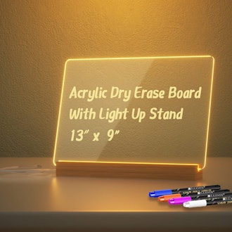  RR RAXMIN Acrylic Dry Erase Board with Light Up Stand