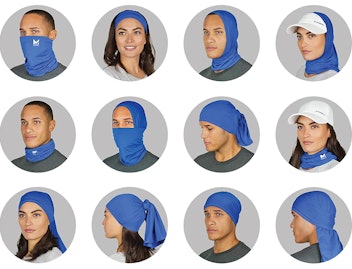 MISSION Cooling Neck Gaiter 12+ Ways To Wears Face Mask UPF 50, Cools when Wet Blue