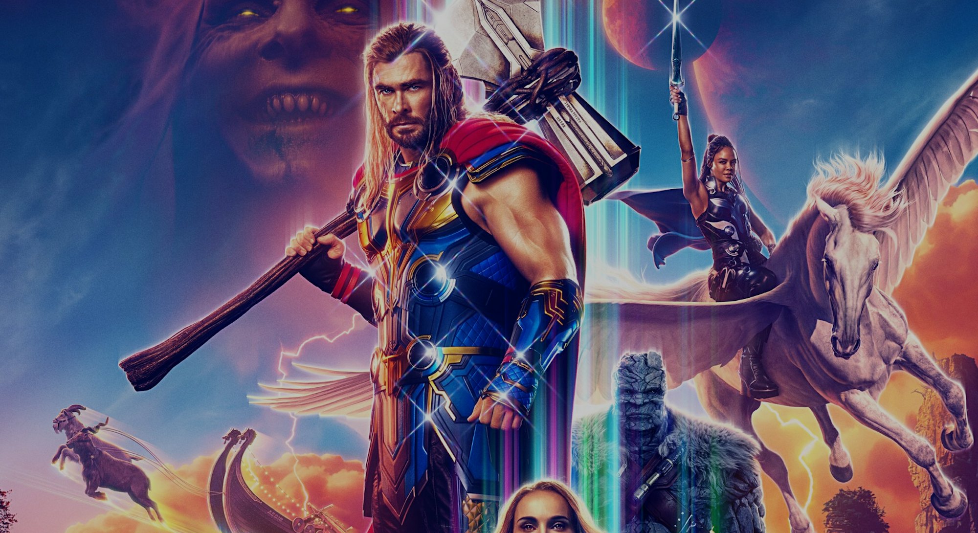 movie poster for Thor Love and Thunder