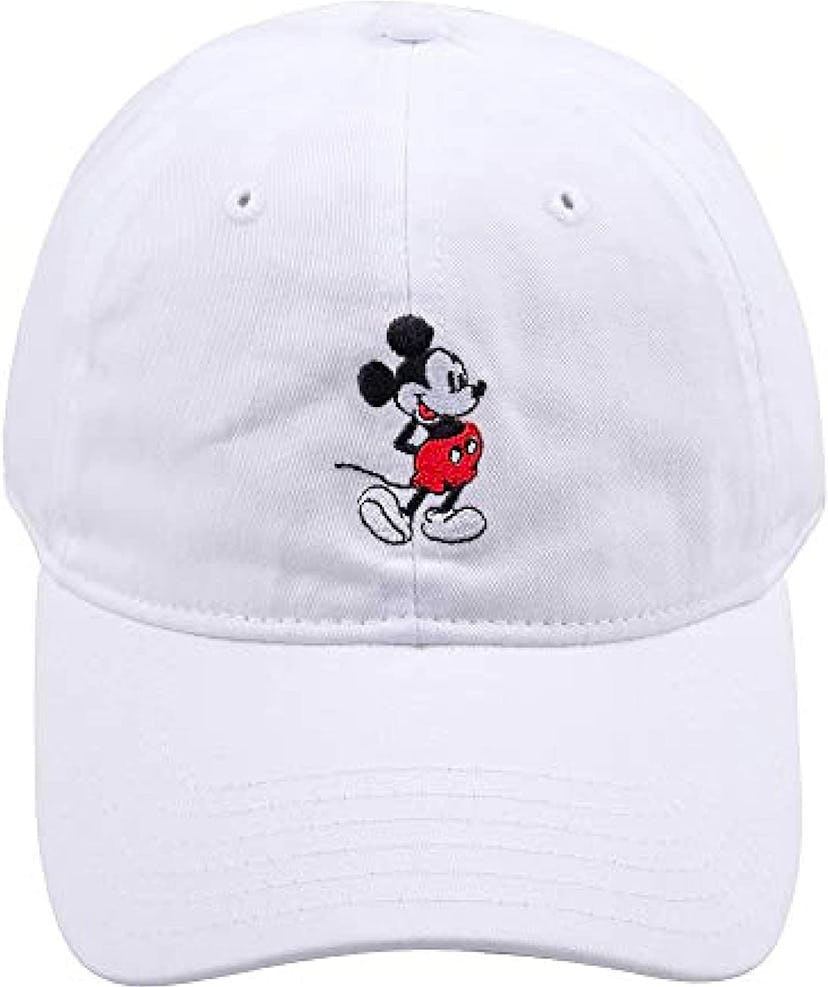 white Mickey Mouse embroidered hat 
